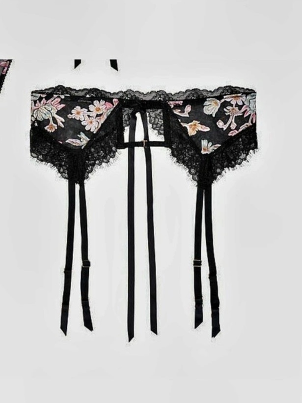 Victoria's Secret Dream Angels Floral Embroidery Garter Belt | XS/S | NIP